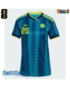 Columbia Juan Fernando Quintero #20 Echipament de Fotbal Replică Mondial 2026 Femei Deplasare